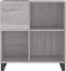 vidaXL - Platenkast - 84,5x38x89 - cm - bewerkt - hout - grijs - sonoma - eikenkleurig