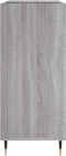 vidaXL - Platenkast - 84,5x38x89 - cm - bewerkt - hout - grijs - sonoma - eikenkleurig