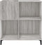 vidaXL - Platenkast - 84,5x38x89 - cm - bewerkt - hout - grijs - sonoma - eikenkleurig