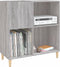 vidaXL - Platenkast - 84,5x38x89 - cm - bewerkt - hout - grijs - sonoma - eikenkleurig