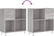 vidaXL - Platenkast - 84,5x38x89 - cm - bewerkt - hout - grijs - sonoma - eikenkleurig