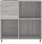 vidaXL - Platenkast - 84,5x38x89 - cm - bewerkt - hout - grijs - sonoma - eikenkleurig