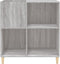 vidaXL - Platenkast - 84,5x38x89 - cm - bewerkt - hout - grijs - sonoma - eikenkleurig