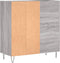 vidaXL - Platenkast - 84,5x38x89 - cm - bewerkt - hout - grijs - sonoma - eikenkleurig