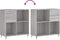 vidaXL - Platenkast - 84,5x38x89 - cm - bewerkt - hout - grijs - sonoma - eikenkleurig