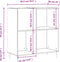 vidaXL - Platenkast - 84,5x38x89 - cm - bewerkt - hout - hoogglans - wit