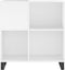 vidaXL - Platenkast - 84,5x38x89 - cm - bewerkt - hout - hoogglans - wit