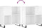 vidaXL - Platenkast - 84,5x38x89 - cm - bewerkt - hout - hoogglans - wit