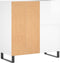 vidaXL - Platenkast - 84,5x38x89 - cm - bewerkt - hout - hoogglans - wit