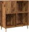 vidaXL - Platenkast - 84,5x38x89 - cm - bewerkt - hout - oud - houtkleurig
