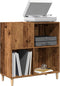 vidaXL - Platenkast - 84,5x38x89 - cm - bewerkt - hout - oud - houtkleurig