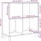 vidaXL - Platenkast - 84,5x38x89 - cm - bewerkt - hout - oud - houtkleurig