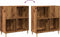 vidaXL - Platenkast - 84,5x38x89 - cm - bewerkt - hout - oud - houtkleurig