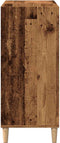 vidaXL - Platenkast - 84,5x38x89 - cm - bewerkt - hout - oud - houtkleurig