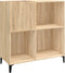 vidaXL - Platenkast - 84,5x38x89 - cm - bewerkt - hout - sonoma - eikenkleurig