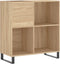 vidaXL - Platenkast - 84,5x38x89 - cm - bewerkt - hout - sonoma - eikenkleurig