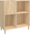 vidaXL - Platenkast - 84,5x38x89 - cm - bewerkt - hout - sonoma - eikenkleurig