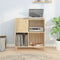 vidaXL - Platenkast - 84,5x38x89 - cm - bewerkt - hout - sonoma - eikenkleurig