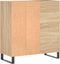 vidaXL - Platenkast - 84,5x38x89 - cm - bewerkt - hout - sonoma - eikenkleurig