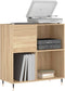 vidaXL - Platenkast - 84,5x38x89 - cm - bewerkt - hout - sonoma - eikenkleurig