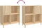 vidaXL - Platenkast - 84,5x38x89 - cm - bewerkt - hout - sonoma - eikenkleurig
