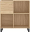 vidaXL - Platenkast - 84,5x38x89 - cm - bewerkt - hout - sonoma - eikenkleurig