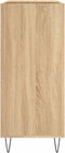 vidaXL - Platenkast - 84,5x38x89 - cm - bewerkt - hout - sonoma - eikenkleurig