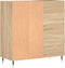 vidaXL - Platenkast - 84,5x38x89 - cm - bewerkt - hout - sonoma - eikenkleurig