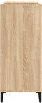 vidaXL - Platenkast - 84,5x38x89 - cm - bewerkt - hout - sonoma - eikenkleurig