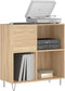 vidaXL - Platenkast - 84,5x38x89 - cm - bewerkt - hout - sonoma - eikenkleurig