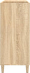 vidaXL - Platenkast - 84,5x38x89 - cm - bewerkt - hout - sonoma - eikenkleurig