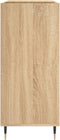 vidaXL - Platenkast - 84,5x38x89 - cm - bewerkt - hout - sonoma - eikenkleurig