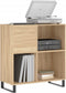 vidaXL - Platenkast - 84,5x38x89 - cm - bewerkt - hout - sonoma - eikenkleurig