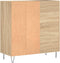 vidaXL - Platenkast - 84,5x38x89 - cm - bewerkt - hout - sonoma - eikenkleurig