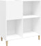 vidaXL - Platenkast - 84,5x38x89 - cm - bewerkt - hout - wit