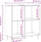 vidaXL - Platenkast - 84,5x38x89 - cm - bewerkt - hout - wit