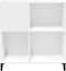 vidaXL - Platenkast - 84,5x38x89 - cm - bewerkt - hout - wit
