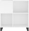 vidaXL - Platenkast - 84,5x38x89 - cm - bewerkt - hout - wit
