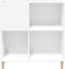 vidaXL - Platenkast - 84,5x38x89 - cm - bewerkt - hout - wit