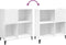 vidaXL - Platenkast - 84,5x38x89 - cm - bewerkt - hout - wit