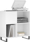 vidaXL - Platenkast - 84,5x38x89 - cm - bewerkt - hout - wit