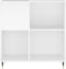 vidaXL - Platenkast - 84,5x38x89 - cm - bewerkt - hout - wit