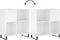 vidaXL - Platenkast - 84,5x38x89 - cm - bewerkt - hout - wit