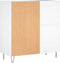 vidaXL - Platenkast - 84,5x38x89 - cm - bewerkt - hout - wit