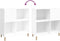 vidaXL - Platenkast - 84,5x38x89 - cm - bewerkt - hout - wit