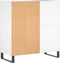 vidaXL - Platenkast - 84,5x38x89 - cm - bewerkt - hout - wit