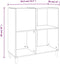 vidaXL - Platenkast - 84,5x38x89 - cm - bewerkt - hout - zwart