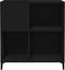 vidaXL - Platenkast - 84,5x38x89 - cm - bewerkt - hout - zwart