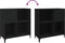 vidaXL - Platenkast - 84,5x38x89 - cm - bewerkt - hout - zwart