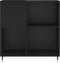 vidaXL - Platenkast - 84,5x38x89 - cm - bewerkt - hout - zwart